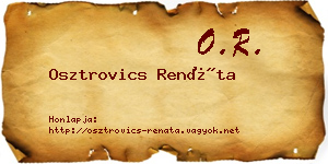 Osztrovics Renáta névjegykártya